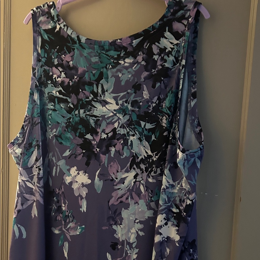 Lane Bryant Purple Floral Tank Top - Picture 3 of 6